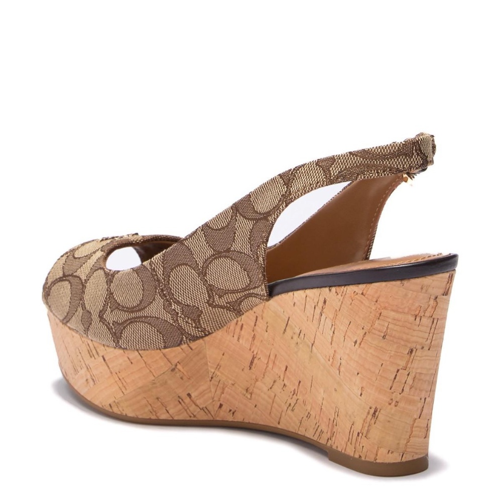 Coach Signature Ferry Wedges Platform Sandals 9.5 - Picture 5 of 15